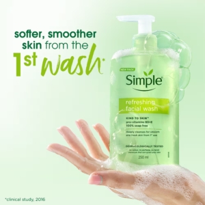 Simple Kind to Skin Refreshing Facewash Mild Face Wash for Sensitive Skin